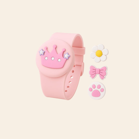 Montre Kaylen Kids - Rose avec 4 Pims interchangeables