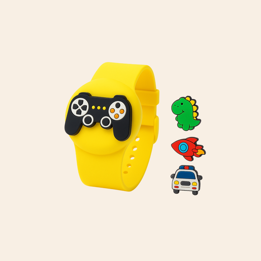 Montre Kaylen Kids - Jaune avec 4 Pims interchangeables